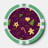 Vrolijke Kerstmis Poker Chips (Voorkant)