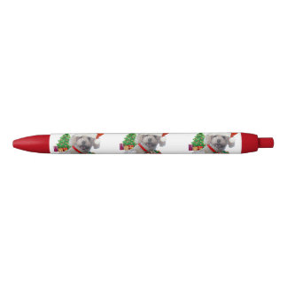 Vrolijke Kerstmis Poodle Schrijven Pen