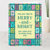 Vrolijke Kerstmis Raster Lieve Aangepaste Bericht Kaart (Voorkant)