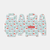 Vrolijke Kerstmis Rode Cabin Gepersonaliseerde Naa Bedankdoosjes (Uitgevouwen)