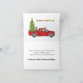 Vrolijke Kerstmis Rode Vrachtwagen, Grappige Kerst Feestdagen Kaart (Binnen)