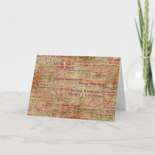 Vrolijke Kerstmis rond de Wereld Feestdagen Kaart