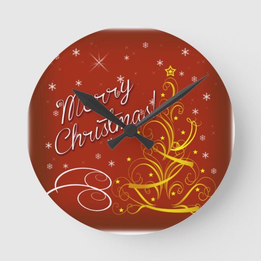 Vrolijke Kerstmis Ronde Klok (Voorkant)