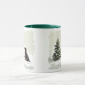 Vrolijke Kerstmis Rottweiler Hond Kerstboom Mok (Midden)