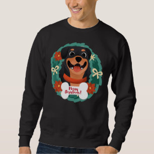 Vrolijke Kerstmis Rottweiler Trui