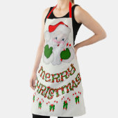 Vrolijke Kerstmis Santa Candy Canes Schort (Insitu)