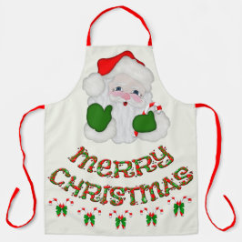 Vrolijke Kerstmis Santa Candy Canes Schort