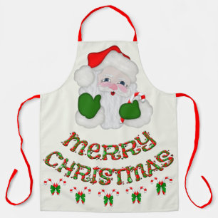 Vrolijke Kerstmis Santa Candy Canes Schort