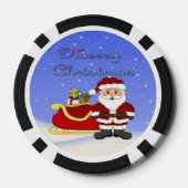 Vrolijke Kerstmis Santa Poker Chips (Achterkant)