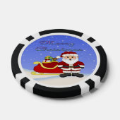 Vrolijke Kerstmis Santa Poker Chips (Enkel)