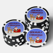 Vrolijke Kerstmis Santa Poker Chips (Opstapeling)