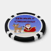 Vrolijke Kerstmis Santa Poker Chips (Enkel)