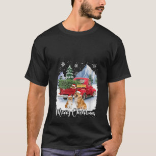 Vrolijke Kerstmis Santa Shetland Sheepdog Rode Vra T-shirt