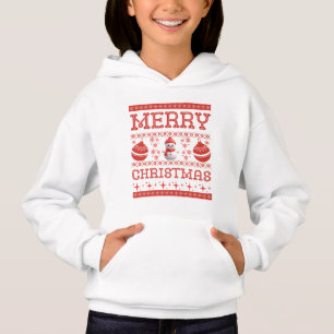Vrolijke Kerstmis Sneeuwman Lelijke Trui Hoodie
