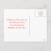 Vrolijke Kerstmis Sneeuwman met bericht. Feestdagenkaart (Achterkant)