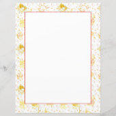 Vrolijke Kerstmis Sneeuwvlokken Gouden Gele Brief (Achterkant)