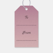 Vrolijke Kerstmis Sneeuwvlokken Roze Vakantie Cadeaulabel (Achterkant)