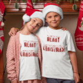 Vrolijke Kerstmis Snowcap Fonts Meisjes & Jongens T-shirt