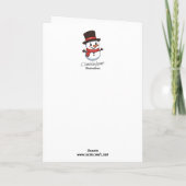 Vrolijke Kerstmis Snowman Custom Family Name Kaart (Achterkant)