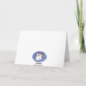 Vrolijke Kerstmis Snowman kaart (Achterkant)