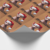 Vrolijke Kerstmis Sphynx Kat, Kerstmis Santa Sphyn Cadeaupapier (Hoek)