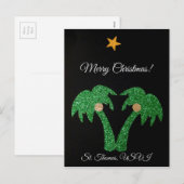 Vrolijke Kerstmis, St. Thomas USVI Feestdagenkaart (Voorkant / Achterkant)