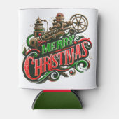 Vrolijke Kerstmis steampunk Blikjeskoeler (Voorkant)