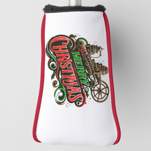 Vrolijke Kerstmis steampunk Golfheadcover (Draai 90)