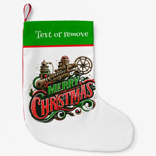 Vrolijke Kerstmis steampunk Kleine Kerstsok (Voorkant)