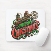 Vrolijke Kerstmis steampunk Muismat (Met muis)