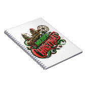 Vrolijke Kerstmis steampunk Notitieboek (Rechterzijde)