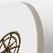 Vrolijke Kerstmis steampunk Pickleball Paddle (Links Detail)