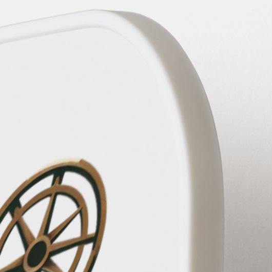 Vrolijke Kerstmis steampunk Pickleball Paddle (Links Detail)