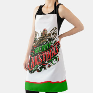 Vrolijke Kerstmis steampunk Schort