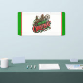 Vrolijke Kerstmis steampunk Spandoek (Beurs)