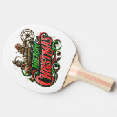 Vrolijke Kerstmis steampunk Tafeltennisbatje (Zijkant)