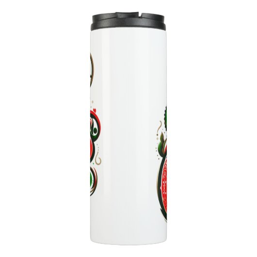 Vrolijke Kerstmis steampunk Thermosbeker (Achterkant)