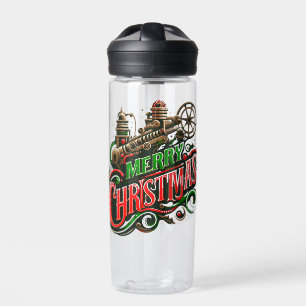 Vrolijke Kerstmis steampunk Waterfles
