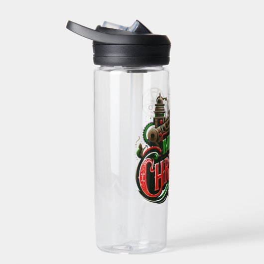 Vrolijke Kerstmis steampunk Waterfles (Rechts)