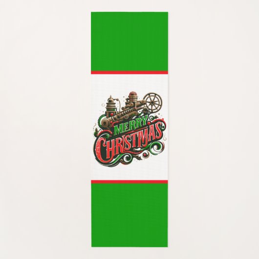 Vrolijke Kerstmis steampunk Yogamat (Voorkant)