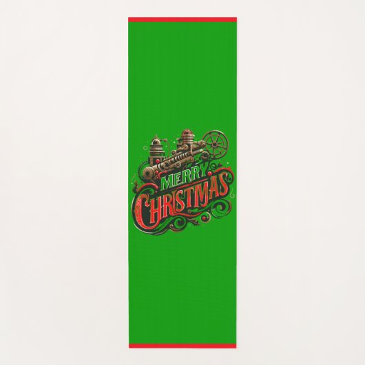 Vrolijke Kerstmis steampunk Yogamat (Voorkant)