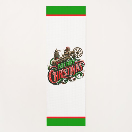 Vrolijke Kerstmis steampunk Yogamat (Voorkant)