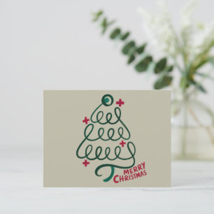 Vrolijke Kerstmis Stethoscoop CNA Medisch Medewerk Feestdagenkaart