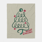 Vrolijke Kerstmis Stethoscoop CNA Medisch Medewerk Fleece Deken (Voorkant)