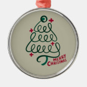 Vrolijke Kerstmis Stethoscoop CNA Medisch Medewerk Metalen Ornament (Voorkant)