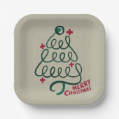 Vrolijke Kerstmis Stethoscoop CNA Medisch Medewerk Papieren Bordje (Voorkant)