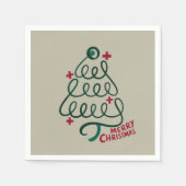 Vrolijke Kerstmis Stethoscoop CNA Medisch Medewerk Servet (Voorkant)