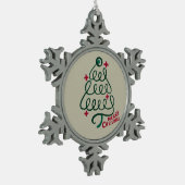 Vrolijke Kerstmis Stethoscoop CNA Medisch Medewerk Tin Sneeuwvlok Ornament (Links)