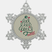 Vrolijke Kerstmis Stethoscoop CNA Medisch Medewerk Tin Sneeuwvlok Ornament (Voorkant)