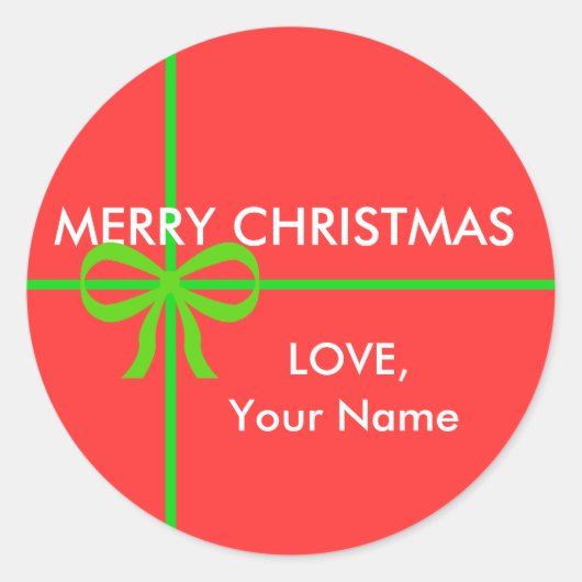VROLIJKE KERSTMIS STICKERS (Voorkant)